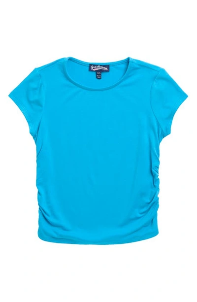 Shop Freshman Kids' Ruched T-shirt In Blue