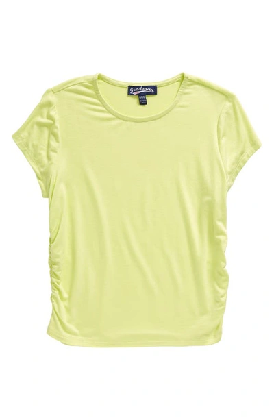 Shop Freshman Kids' Ruched T-shirt In Lime