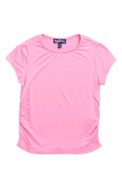 Shop Freshman Kids' Ruched T-shirt In Pink