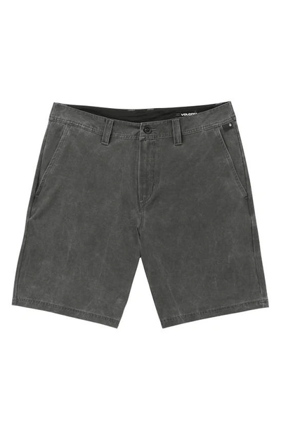 Shop Volcom Stone Fade Hybrid Shorts In Stealth