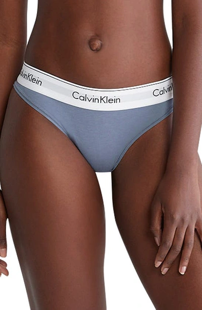 Shop Calvin Klein Modern Cotton Bikini In Flint Stone