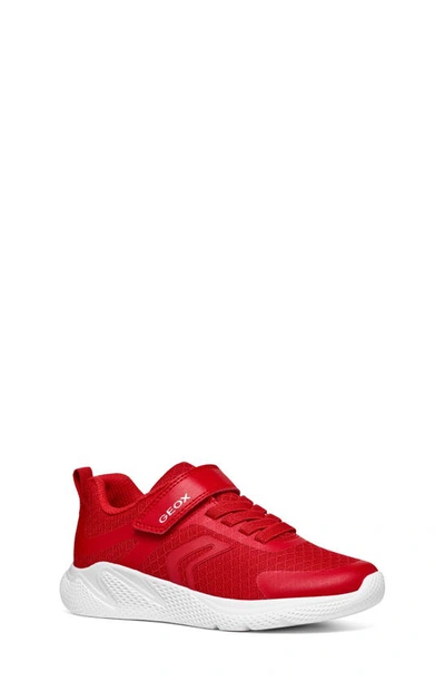 Shop Geox Kids' Sprintye Sneaker In Med Red