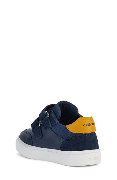 Shop Geox Kids' Nashik Sneaker In Blue/ Yellow