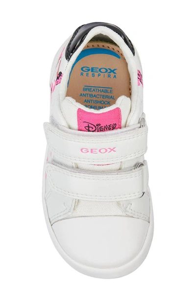 Shop Geox X Disney Kids' Kilwi Sneaker In White/ Fuchsia