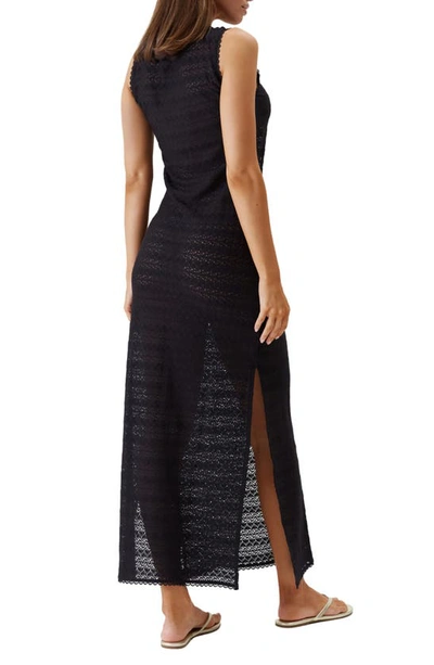 Melissa Odabash Maddie Crochet Knit Maxi Dress In Black