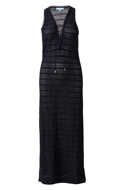 Shop Melissa Odabash Maddie Cover-up Maxi Dress In Black