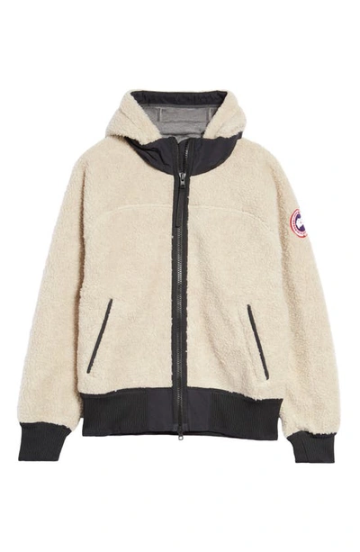 Canada Goose Simcoe Fleece Zip-up Hooded Jacket In Light Tan-tan Clair