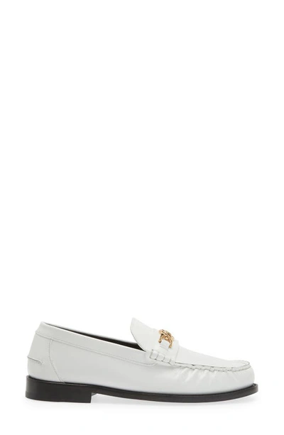 Shop Versace Medusa '95 Loafer In 1w01v - White  Gold