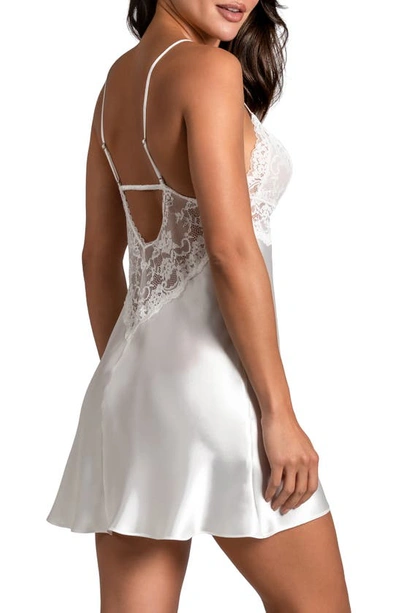 Shop In Bloom By Jonquil Love Me Now Lace Trim Satin Chemise In Ivory