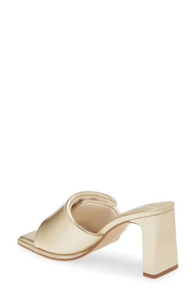 Open Edit Preslee Slide Sandal In Gold Metallic
