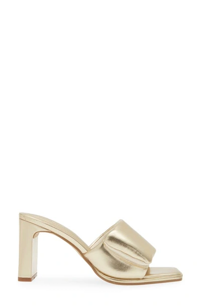 Open Edit Preslee Slide Sandal In Gold Metallic