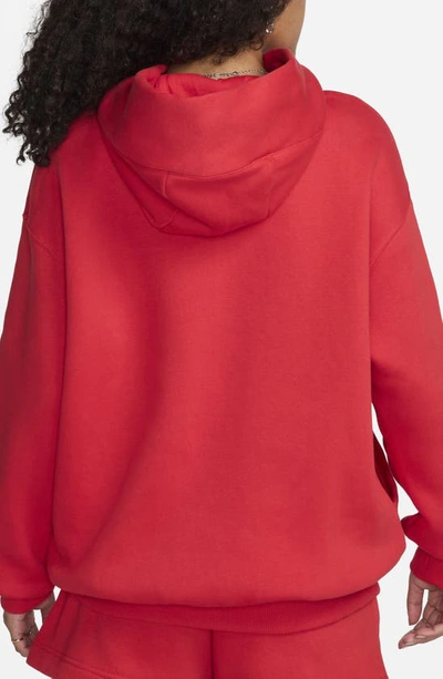 Nike Women's  Sportswear Phoenix Fleece Oversized Pullover Hoodie In University Red/sail