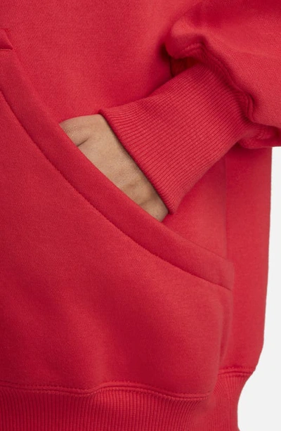 Shop Nike Sportswear Phoenix Oversize Fleece Hoodie In University Red/sail