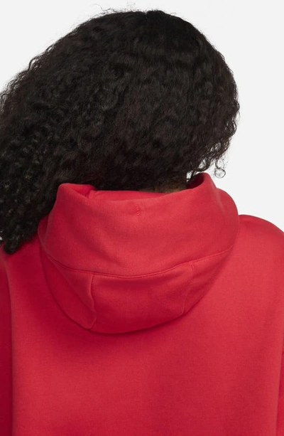 Shop Nike Sportswear Phoenix Oversize Fleece Hoodie In University Red/sail