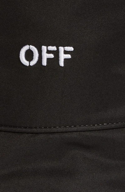 Shop Off-white Bookish Logo Bucket Hat In Black White