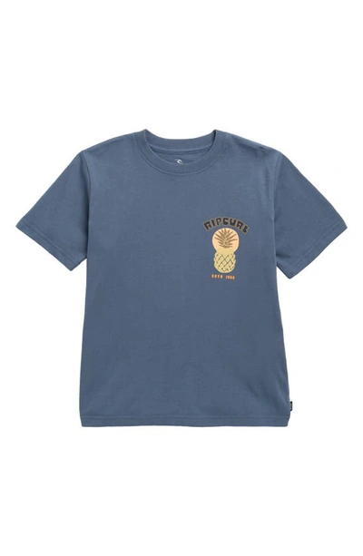 Shop Rip Curl Kids' Desto Graphic T-shirt In Vintage Navy