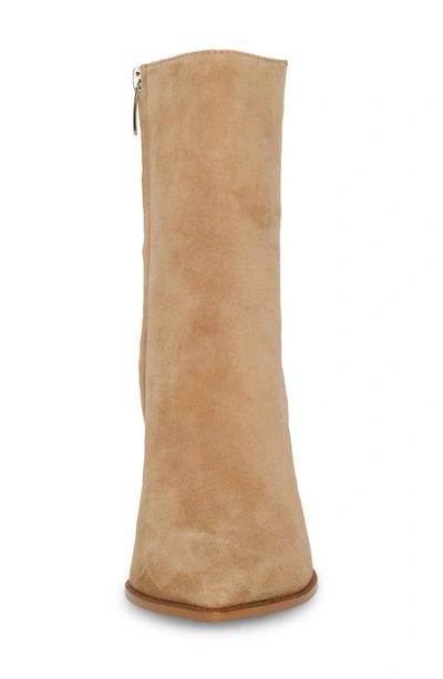 Shop Steve Madden Rickki Pointed Toe Boot In Tan Suede