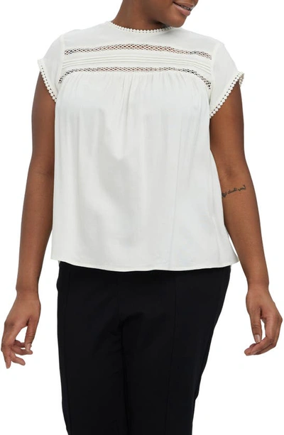 Shop Vero Moda Debbie Pleat Top In Snow White