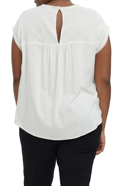 Vero Moda Debbie Pleat Top In Snow White
