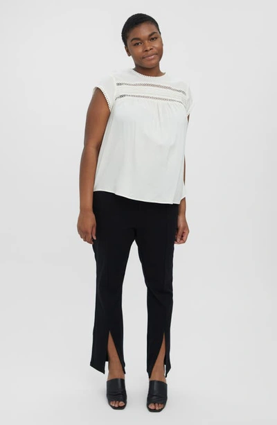 Vero Moda Debbie Pleat Top In Snow White