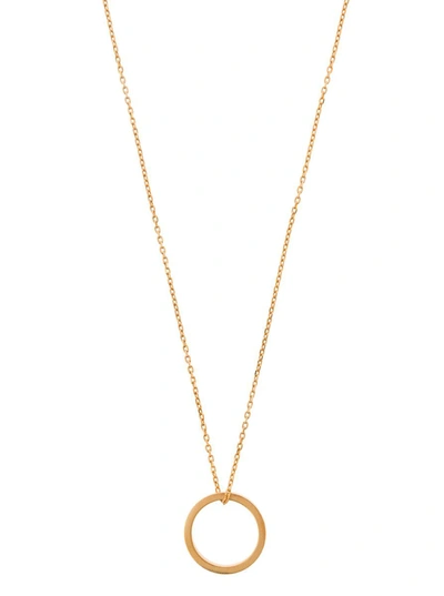 Shop Maison Margiela Gold Tone Necklace With Branded Ring Detail In Silver Woman In Grey