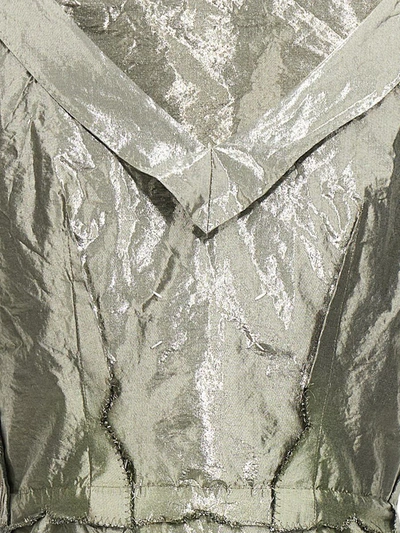 Shop Maison Margiela Laminated Dress In Silver