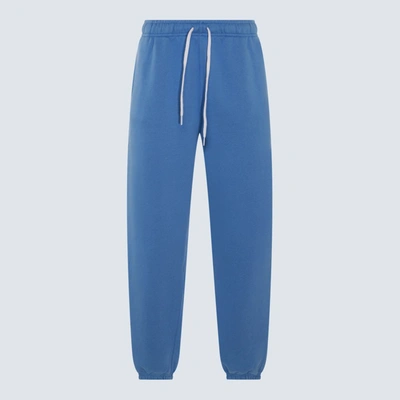 Shop Polo Ralph Lauren Summer Blue Cotton Blend Track Pants