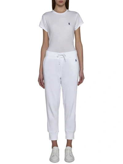 Shop Polo Ralph Lauren Trousers In White