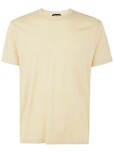 Shop Tom Ford Cut And Sewn Crew Neck T-shirt Clothing In Brown