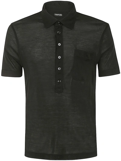 Shop Tom Ford Cut And Sewn Polo Shirt Clothing In Black