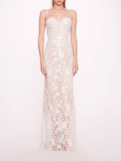 Shop Marchesa Lace Mermaid Gown In Ivory