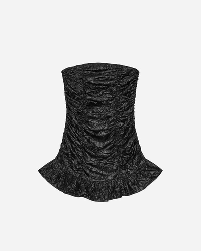 Shop Operasport Victoria Ruched Dress In Black