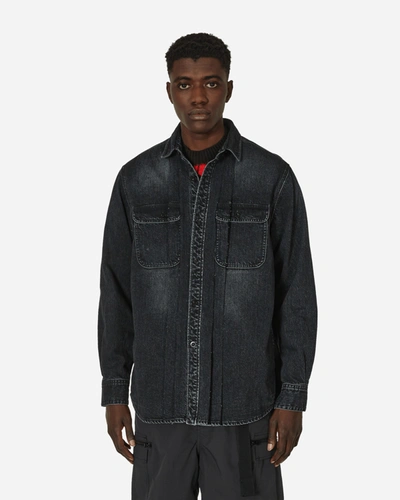 Shop Sacai Denim Shirt In Black