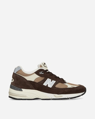 Shop New Balance Made In Uk 991v1 Finale Sneakers Delicioso In Brown