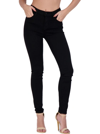 Shop J Brand Maria Womens Denim Dark Wash Skinny Jeans In Black