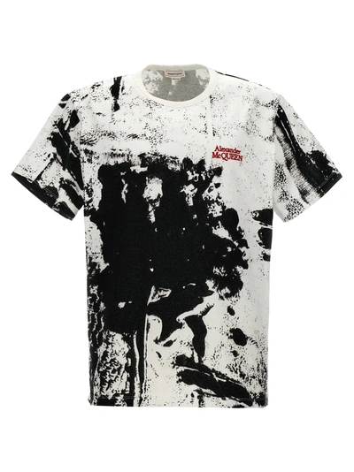 Shop Alexander Mcqueen All Over Print T-shirt White/black