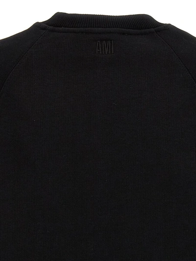 Shop Ami Alexandre Mattiussi Ami Paris 'ami De Coeur' Sweatshirt In Black