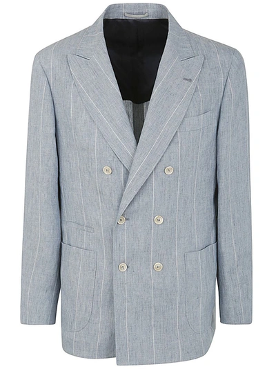 Shop Brunello Cucinelli Suit Type Jacket Clothing In Blue