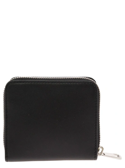 Shop Apc 'emmanuel' Black Wallet With Embossed Logo In Smooth Leather Man