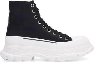 Shop Alexander Mcqueen Tread Slick Chunky Sneakers In Black