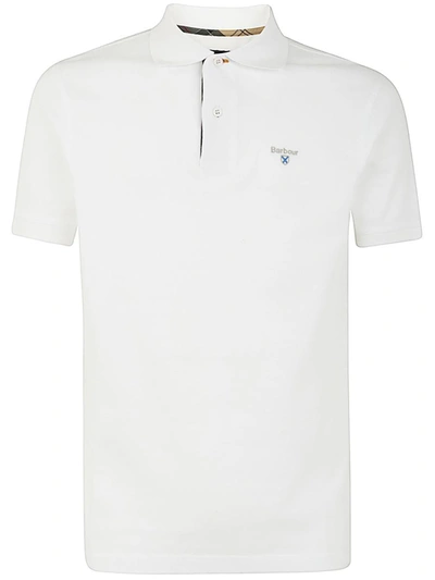 Barbour Tartan Pique Polo Shirt White & Dress In White