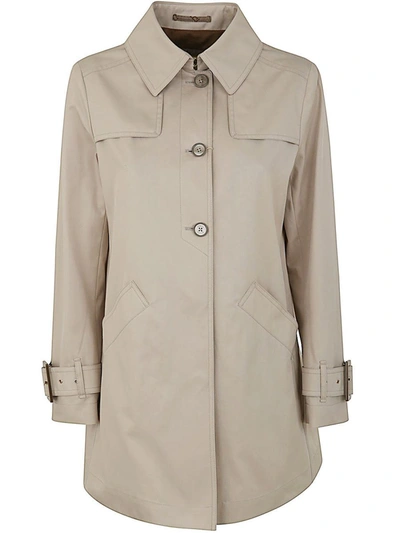 Shop Herno A Line Short Trench Coat Clothing In Grey