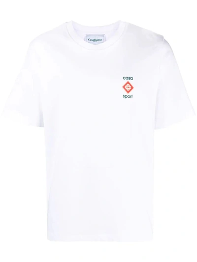 Shop Casablanca Home Sport Logo 3f Printed T-shirt Clothing In White