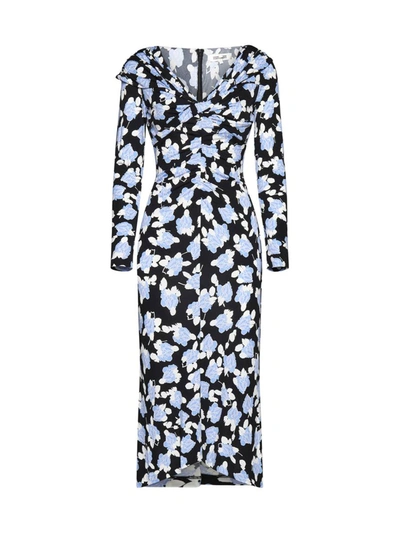 Shop Diane Von Furstenberg Dresses In Dot Blossom Sky Blue