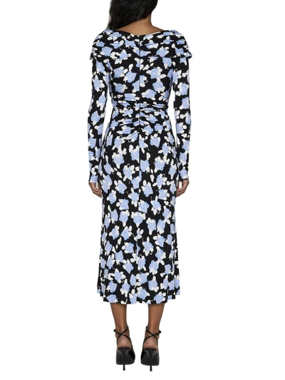 Shop Diane Von Furstenberg Dresses In Dot Blossom Sky Blue