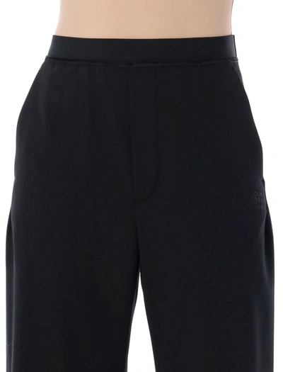Shop Mm6 Maison Margiela High-waist Wide Trousers In Black
