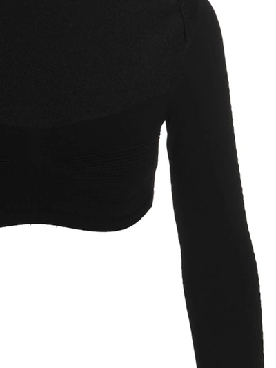 Shop Dsquared2 Ribbed Cropped Sweater In Black