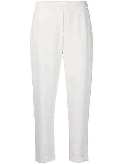 Shop P.a.r.o.s.h . Pany Cropped Trousers In Panna