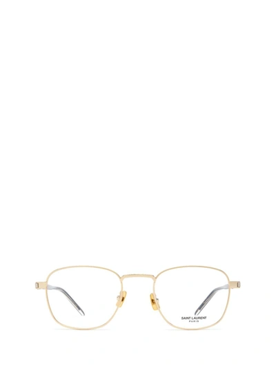 Shop Saint Laurent Eyewear Eyeglasses In Gold
