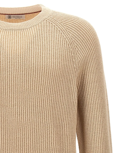Shop Brunello Cucinelli Crewneck Sweater Sweater, Cardigans Beige